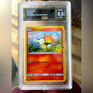 Pokémon TCG Cyndaquil McDonald’s Collection 10/25 Holo Promo - GMA 8.5